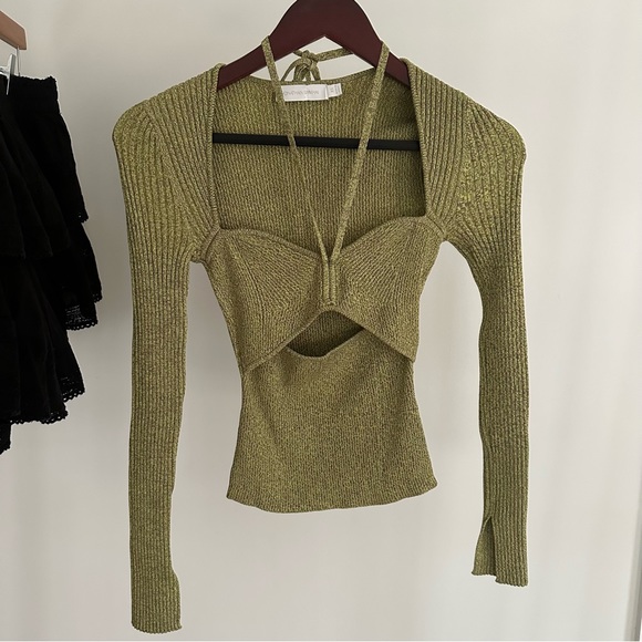 Simkhai Simkhai Alexia Compact Rib Sweetheart Sz XS - Picture 3 of 10